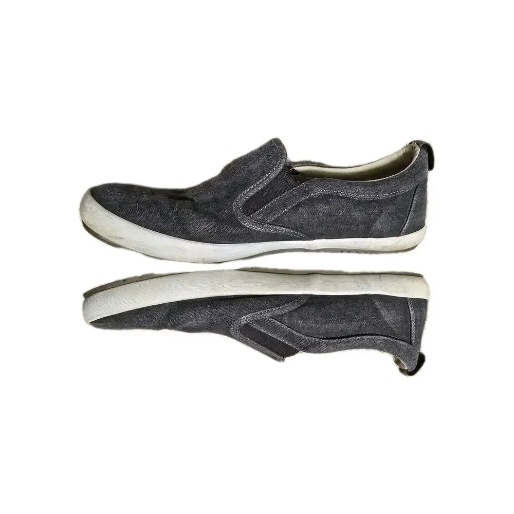 Taos Rubber Soul Slip On Sneakers Casual Shoes Dark Gray Canvas Women's Size 8